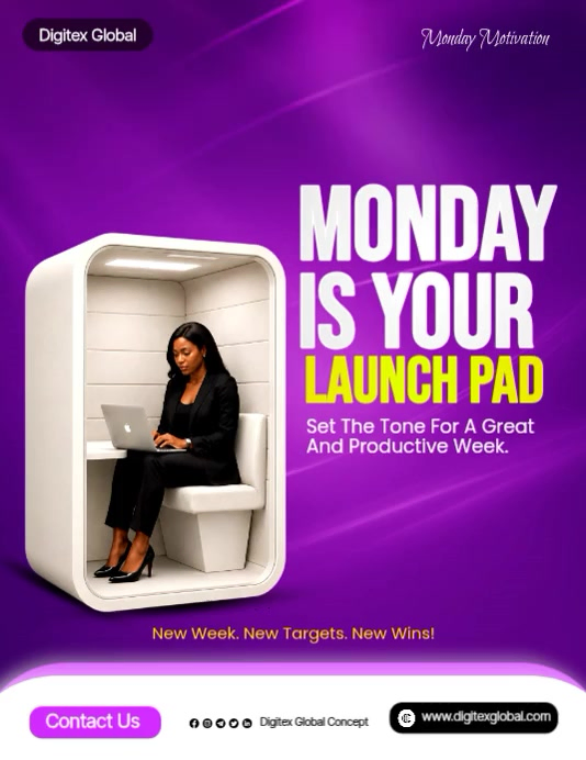 Blue Monday Motivation Flyers Template | PosterMyWall