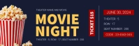 Purple Modern & Minimal Movie Night Twitter B template