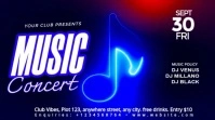 Purple Modern & Minimal Music Concert Video  Digital Display (16:9) template