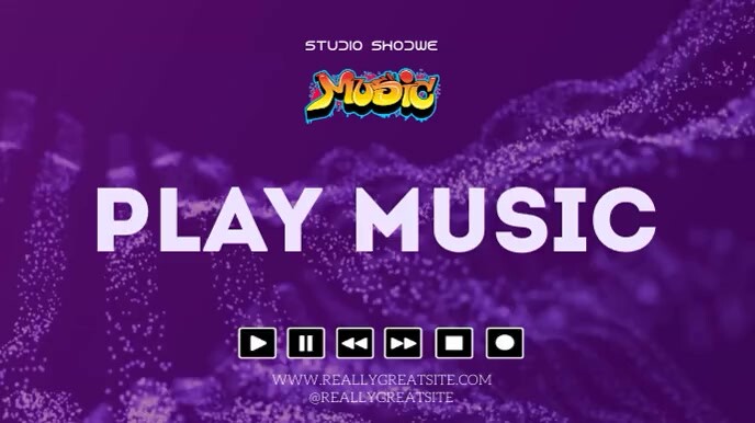 Purple Modern & Minimal Music Player Digital template