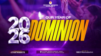 Purple Modern & Minimal New Year Prophetic Decree Sticker  Digital Display (16:9) template