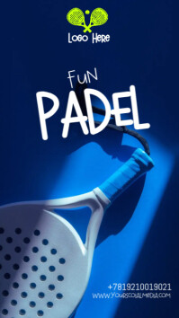 Purple Modern & Minimal Padel Instagram Story template