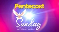 Purple Modern & Minimal Pentecost Sunday  Digital Display (16:9) template