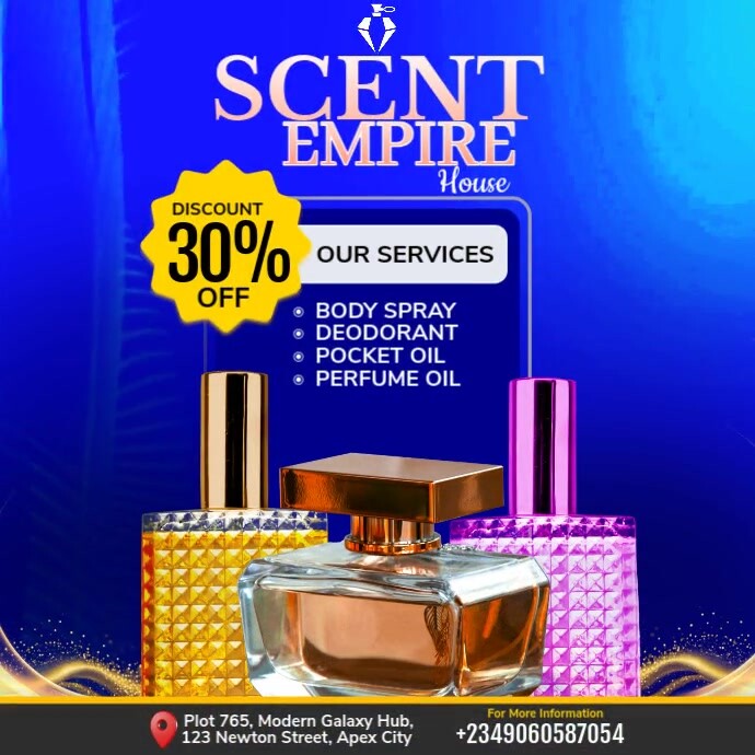 Purple Modern & Minimal Perfume Sales Promo Template  Instagram Post