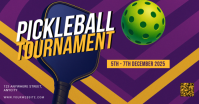 Purple Modern & Minimal Pickleball Tournament Gambar Bersama Facebook template