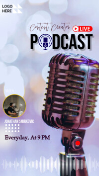 Purple Modern & Minimal Podcast  Instagram Story template