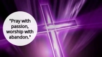 Purple Modern & Minimal Prayer And Devotion Quotes Digital Display (16:9) template