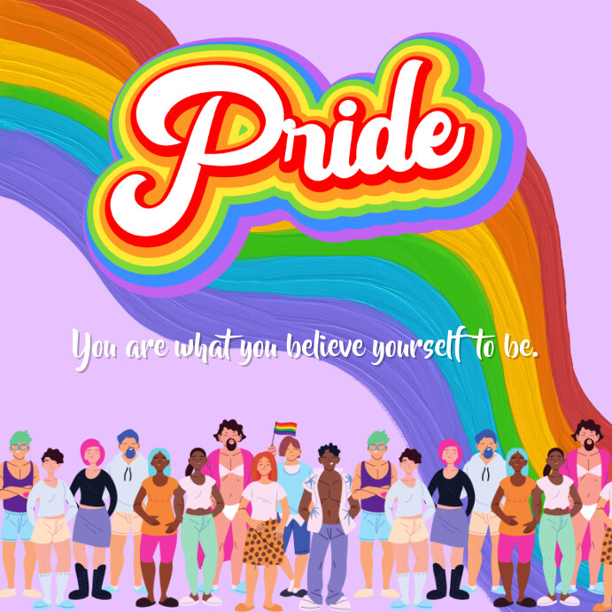Purple Modern & Minimal Pride Instagram Post Template | PosterMyWall