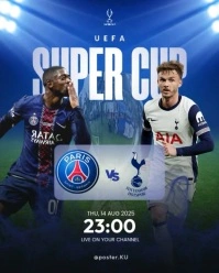 Purple Modern & Minimal Psg Vs Tottenham Hotspur Instagram Portrait template