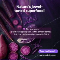 Purple Modern & Minimal Purple Power: Nature’s Antioxidant Superstars Instagram Post template