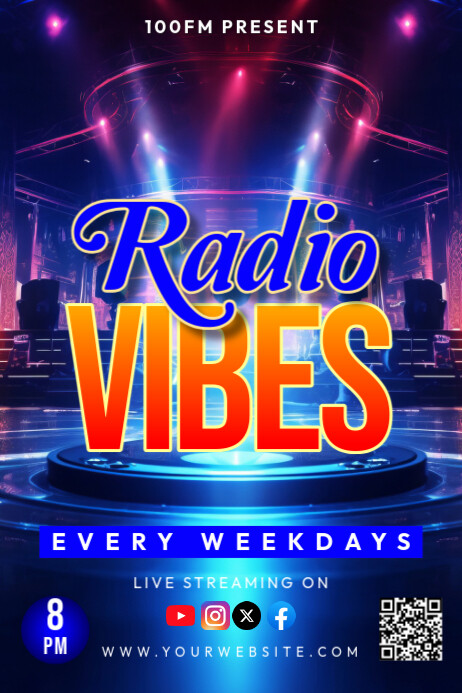 Morning Sa Radyo Program Poster Copy of Purple Modern & Minimal Radio Show Program Poster | PosterMyWall
