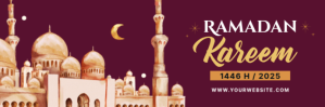 Purple Modern & Minimal Ramadan Kareem Header Email Заголовок эл. почты template