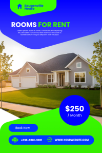 Purple Real Estate Rental Poster Template