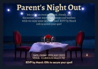 Purple Modern & Minimal Red And Blue Typographic Romantic  Postcard template