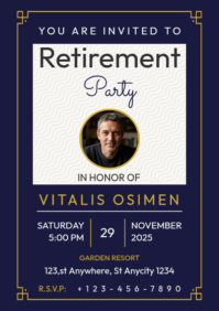 Purple Modern & Minimal Retirement Party Celebration A2 template