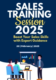 Purple Modern & Minimal Sales Training Session A1 template