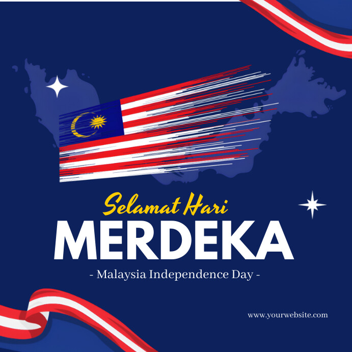 Purple Modern & Minimal Selamat Hari Merdeka Template | PosterMyWall