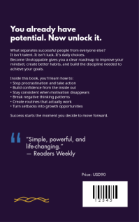 Purple Modern & Minimal Self-Improvement Book Kindle/Book Covers Kindle-/boekomslagen template - Page 2