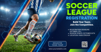 Purple Soccer League Registration Facebook Shared Image Template