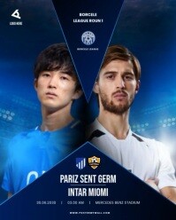 Purple Modern & Minimal Soccer Match Day Instagram Portrait template