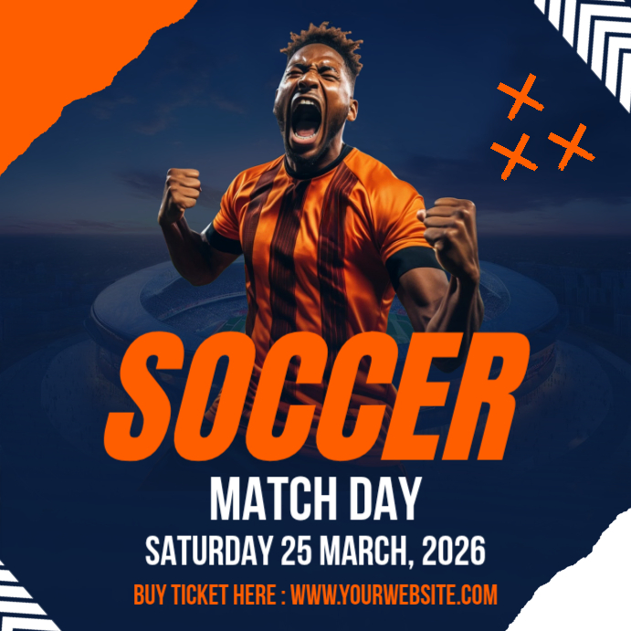 Purple Modern & Minimal Soccer Match Promotion Instagram Post Template ...
