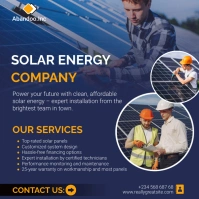 Purple Modern & Minimal Solar Energy Company Vierkant (1:1) template