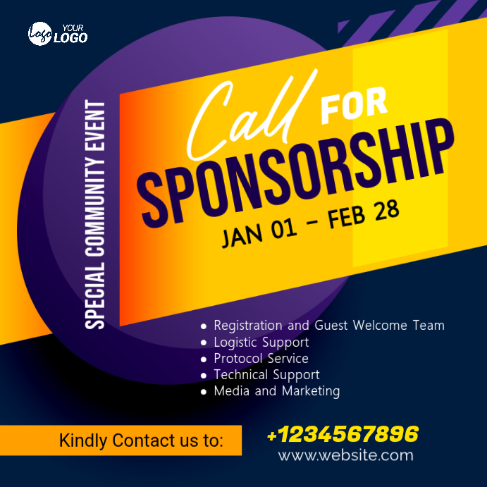Sponsorship Event Instagram Ad Template | PosterMyWall
