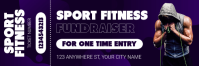 Purple Sport Fitness Fundraiser Twitter-header Template