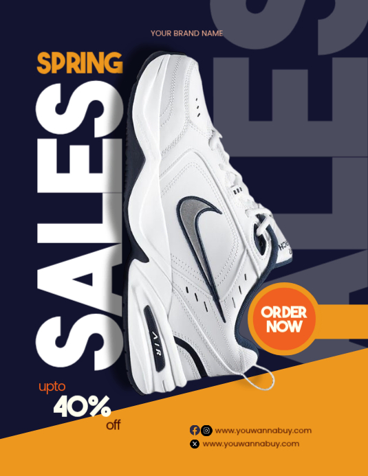Purple Modern & Minimal Spring Sales Promotion Flyer Template ...