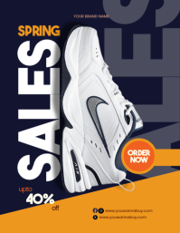 Purple Modern & Minimal Spring Sales Promotion Flyer template