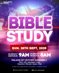 Purple Modern & Minimal Sunday Worship And Bible Study Template  Instagram Portrait