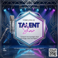 Fioletowy Talent Show Event Instagram Plasing Template