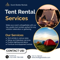 Purple Modern & Minimal Tent Rental Services Instagram Post Instagram-Beitrag template