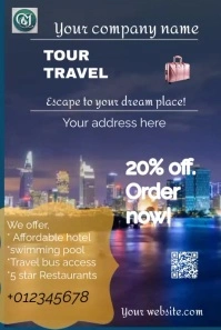 Purple Modern & Minimal Travel Tour  Pinteres Grafika na Pinterest template