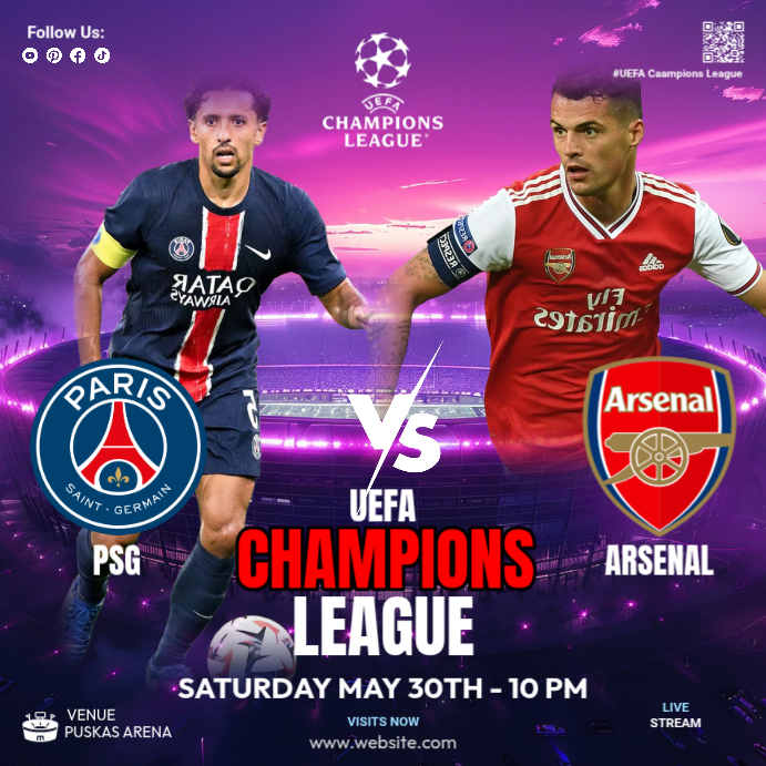 Uefa Champions League Match Template | PosterMyWall