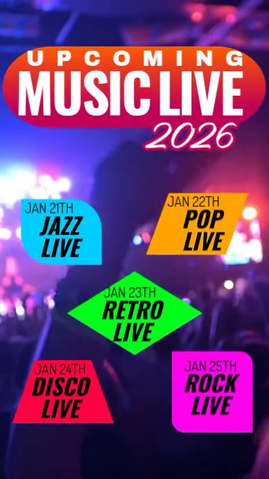 Purple Modern & Minimal Upcoming Events Music Instagram Story Template ...