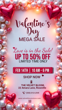 Purple Modern & Minimal Valentine's Day Promotion Instagram Story template