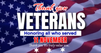 Purple Modern & Minimal  Veterans Day Celebration Template Facebook Shared Image
