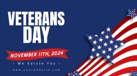 Purple Modern & Minimal Veterans Day Pos Twitter template