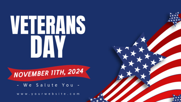 Purple Modern & Minimal Veterans Day Pos Twitter Iphosti le-Twitter template