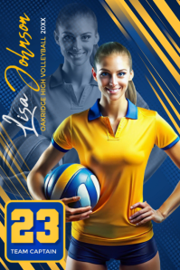 Viola Volleyball Team Poster 海报 Template