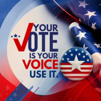 Grey Voting Campaign Publicação no Instagram Template