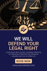 Purple Modern & Minimal We Will Defend Your L Poster template