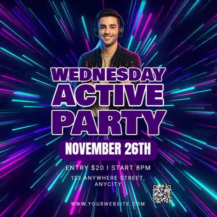 Active Party Instagram Ad Template | PosterMyWall