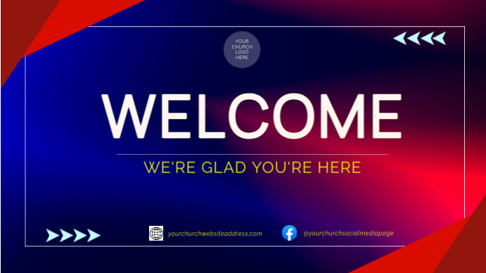 Purple Modern & Minimal Welcome  Digital Display (16:9) template