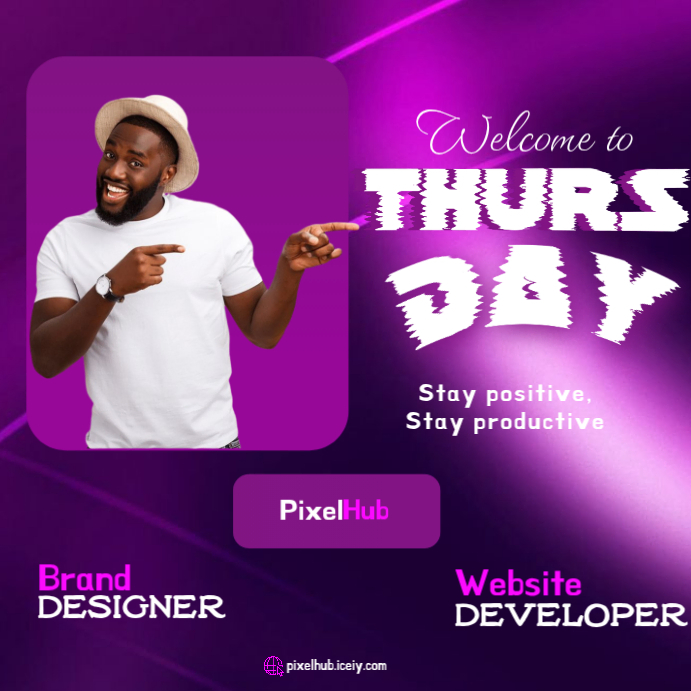 Purple Modern & Minimal Welcome Thursday Instagram Post Template ...