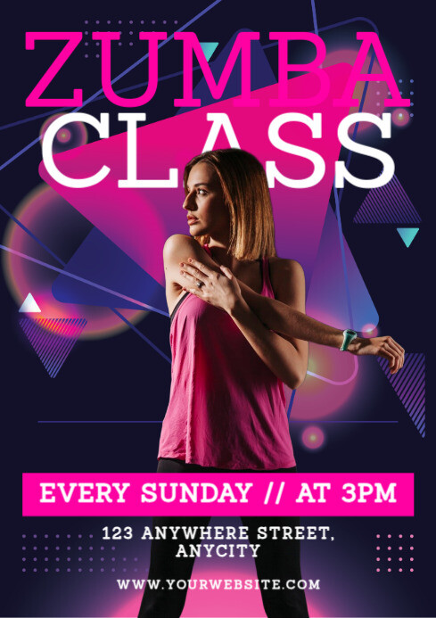 Copy of Purple Modern & Minimal Zumba Classes A4 | PosterMyWall