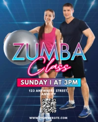 Purple Modern & Minimal Zumba Classes Instagram Portrait template