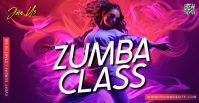 Purple Modern & Minimal Zumba Classes Sampul Acara Facebook template