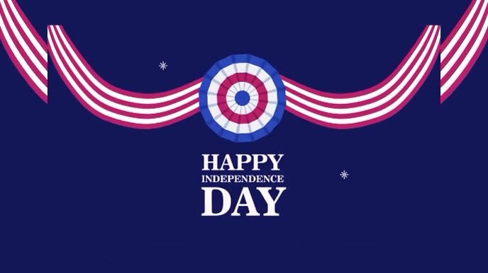 Purple Modern & Minimal 4th Of July Celebration  Digital Display (16:9) template